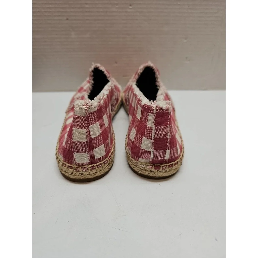 COACH‎ CELINA GINGHAM ESPADRILLE STRAWBERRY/CHALK SHOES WOMEN'S SIZE 11